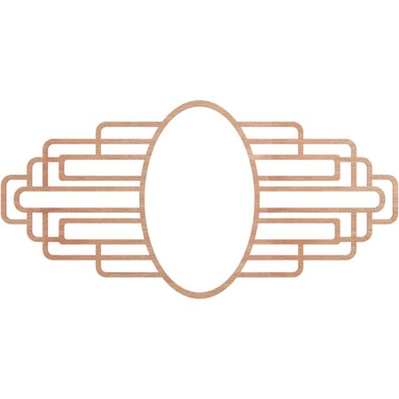 Ekena Millwork Elizabeth Wood Fretwork Pierced Ceiling Medallion, Cherry, 38"W x 19"H x 10 1/2"IW x 18"IH x 3/8"T CMWP38X19X0375EBCH